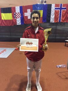 Mohamed Hamza gold medal at cadet world cup with Egypt